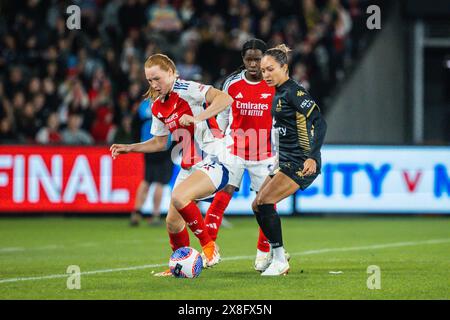 Melbourne, Victoria, Australien. Mai 2024. MELBOURNE, AUSTRALIEN - 24. MAI: Katie Reid vom Arsenal Women FC während des Spiels gegen die A-League All Stars Women während der Global Football Week im Marvel Stadium am 24. Mai 2024 in Melbourne, Australien (Foto: © Chris Putnam/ZUMA Press Wire) NUR ZUR REDAKTIONELLEN VERWENDUNG! Nicht für kommerzielle ZWECKE! Stockfoto