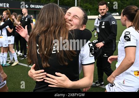 Oud Heverlee, Belgien. Mai 2024. Marie Detruyer (8) von OHL ^Foto nach einem Frauenfußballspiel zwischen Oud Heverlee Leuven und AA Gent Ladies am 10. Und letzten Spieltag der Play-offs in der Saison 2023 - 2024 der Belgischen Lotto Womens Super League am Samstag, den 25. Mai 2024 in Oud Heverlee, Belgien . Quelle: Sportpix/Alamy Live News Stockfoto