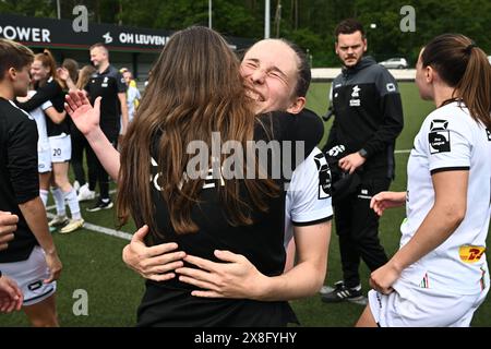 Oud Heverlee, Belgien. Mai 2024. Marie Detruyer (8) von OHL ^Foto nach einem Frauenfußballspiel zwischen Oud Heverlee Leuven und AA Gent Ladies am 10. Und letzten Spieltag der Play-offs in der Saison 2023 - 2024 der Belgischen Lotto Womens Super League am Samstag, den 25. Mai 2024 in Oud Heverlee, Belgien . Quelle: Sportpix/Alamy Live News Stockfoto