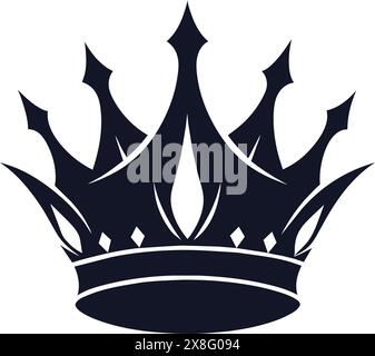 Crown Silhouette, ideal zum Erstellen von Zertifikaten, Auszeichnungen, Festplakaten, Zertifikaten, Auszeichnungen, feierliche, königliche und luxuriöse Designs Stock Vektor