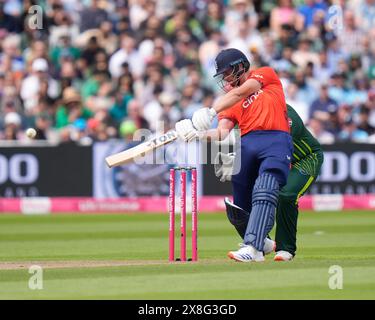 Edgbaston, Birmingham, Großbritannien. Mai 2024. 2. Mens Vitality T20 Cricket International, England gegen Pakistan; will Jacks of England in Batting Action Credit: Action Plus Sports/Alamy Live News Stockfoto