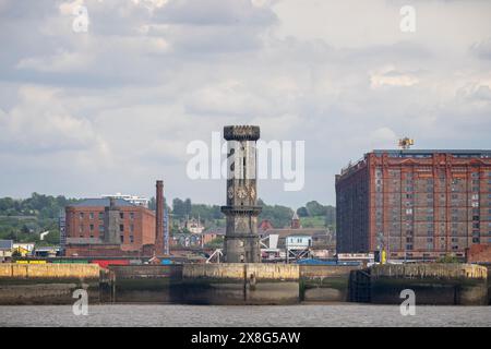 Der Victoria Tower am 21. Mai 2024 am salisbury Dock, Liverpool Waterfront, Merseyside, UK Stockfoto