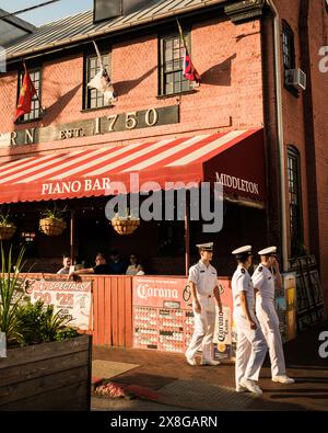 Vintage-Schild von Middleton Tavern in Annapolis, Maryland Stockfoto