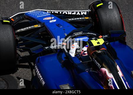 Monaco. Mai 2024. 02 SARGEANT Logan (usa), Williams Racing FW46, Action während des Formel 1 Grand Prix de, Monaco. , . Formel-1-Weltmeisterschaft vom 23. Bis 26. Mai 2024 auf dem Circuit de Monaco, in Monaco - Foto Florent Gooden/DPPI Credit: DPPI Media/Alamy Live News Stockfoto