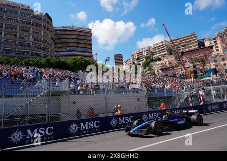 Monte Carlo, Monaco. Mai 2024. 25.05.2024, Circuit de Monaco, Monte Carlo, Formel 1 Grand Prix Monaco 2024, Foto Logan Sargeant (USA), Williams Racing Credit: dpa/Alamy Live News Stockfoto