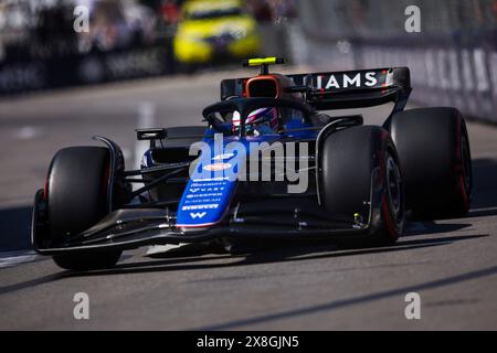Monaco. Mai 2024. 02 SARGEANT Logan (usa), Williams Racing FW46, Action während des Formel 1 Grand Prix de, Monaco. , . Formel-1-Weltmeisterschaft vom 23. Bis 26. Mai 2024 auf dem Circuit de Monaco, in Monaco - Foto Eric Alonso/DPPI Credit: DPPI Media/Alamy Live News Stockfoto