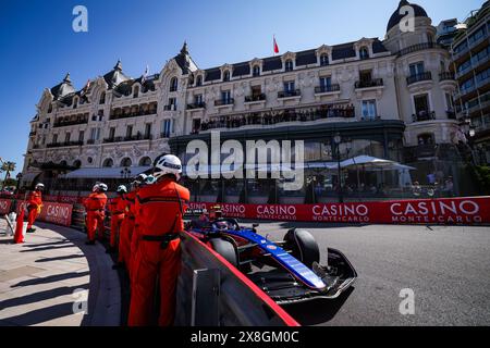 Monaco. Mai 2024. 02 SARGEANT Logan (usa), Williams Racing FW46, Action während des Formel 1 Grand Prix de, Monaco. , . Formel-1-Weltmeisterschaft vom 23. Bis 26. Mai 2024 auf dem Circuit de Monaco, in Monaco - Foto Florent Gooden/DPPI Credit: DPPI Media/Alamy Live News Stockfoto