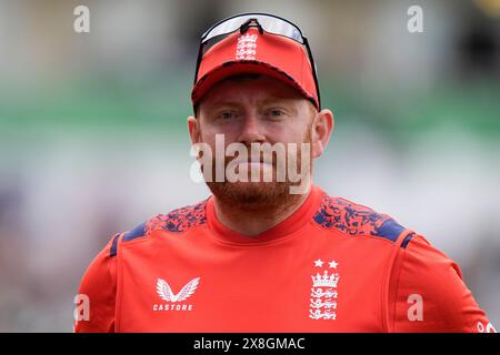 Edgbaston, Birmingham, Großbritannien. Mai 2024. 2. Mens Vitality T20 Cricket International, England gegen Pakistan; Jonny Bairstow aus England Credit: Action Plus Sports/Alamy Live News Stockfoto