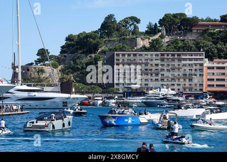 Monaco. Mai 2024. Visa Cash App RB F1 Team Boot im Hafen während des Formel 1 Grand Prix de, Monaco. , . Formel-1-Weltmeisterschaft vom 23. Bis 26. Mai 2024 auf dem Circuit de Monaco, in Monaco - Foto Florent Gooden/DPPI Credit: DPPI Media/Alamy Live News Stockfoto