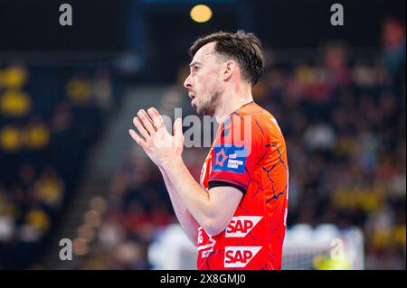 Hamburg, Deutschland. Mai 2024. Handball: EHF European League, Rhein-Neckar Löwen - Füchse Berlin, Finale vier, Halbfinale, Barclays Arena. Patrick Groetzki enttäuscht. Quelle: Noah Wedel/dpa/Alamy Live News Stockfoto