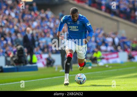 Glasgow, Großbritannien. Mai 2024. Celtic gewann den Scottish Cup im Hampden Park in Glasgow, Schottland, Großbritannien, nachdem Adam Idah in 90 Minuten für Celtic geschossen hatte. Callum McGregor, Kapitän der Celtic, und Brendan Rodgers, Manager der Celtic, nahmen den Cup an. Quelle: Findlay/Alamy Live News Stockfoto