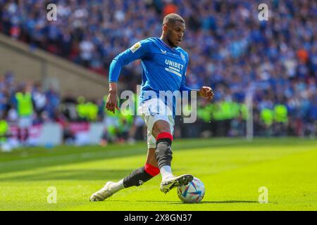 Glasgow, Großbritannien. Mai 2024. Celtic gewann den Scottish Cup im Hampden Park in Glasgow, Schottland, Großbritannien, nachdem Adam Idah in 90 Minuten für Celtic geschossen hatte. Callum McGregor, Kapitän der Celtic, und Brendan Rodgers, Manager der Celtic, nahmen den Cup an. Quelle: Findlay/Alamy Live News Stockfoto