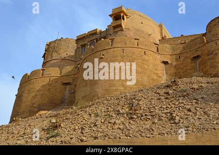 Prächtiges, Historisches Jaisalmer Fort, Jaisalmer, Rajasthan, Indien Stockfoto