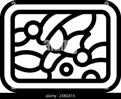 Einfache künstlerische Illustration mit abstrakten geometrischen Formen in Schwarz und weiß Stock Vektor