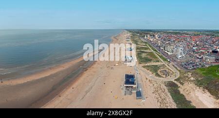 Luftpanorama von Zandvoort aan Zee in den Niederlanden Stockfoto