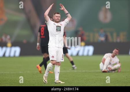 Berlin, Deutschland. Mai 2024. Fussball DFB-Pokal Finale 1. FC Kaiserslautern - Bayer 04 Leverkusen am 25.05.2023 im Olympiastadion Berlin Jean Zimmer ( Kaiserslautern ) DFB-Vorschriften verbieten die Verwendung von Fotografien als Bildsequenzen und/oder Quasi-Video. Foto: Revierfoto Credit: ddp Media GmbH/Alamy Live News Stockfoto