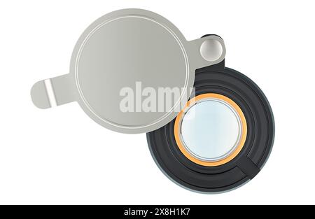 Peephole, Peekhole. 3D-Rendering isoliert auf weißem Hintergrund Stockfoto