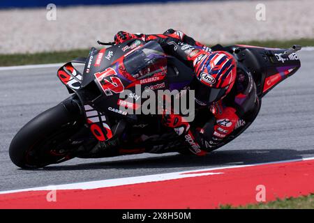 Barcelona, Spanien. Mai 2024. Maverick Vinales aus Spanien von Aprilia Racing Team mit Aprilia während des Qualifyings der MotoGP Gran Premi Energi Monster de Catalunya 2024 auf dem Circuit de Barcelona-Catalunya in Barcelona. Quelle: DAX Images/Alamy Live News Stockfoto