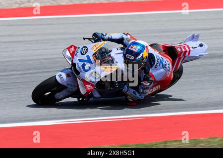 Barcelona, Spanien. Mai 2024. Alex Marquez aus spanien von Gresini Racing MotoGP Team mit Ducati während des Tissot Sprint Rennens der MotoGP Gran Premi Energi Monster de Catalunya 2024 auf dem Circuit de Barcelona-Catalunya in Barcelona. Quelle: DAX Images/Alamy Live News Stockfoto