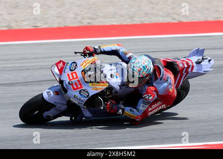 Barcelona, Spanien. Mai 2024. Marc Marquez aus Spanien von Gresini Racing MotoGP Team mit Ducati während des Tissot Sprint Rennens der MotoGP Gran Premi Energi Monster de Catalunya 2024 auf dem Circuit de Barcelona-Catalunya in Barcelona. Quelle: DAX Images/Alamy Live News Stockfoto