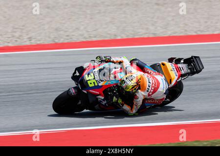 Barcelona, Spanien. Mai 2024. Joan mir aus spanien vom Repsol Honda Team mit Honda beim Tissot Sprint Rennen der MotoGP Gran Premi Energi Monster de Catalunya 2024 auf dem Circuit de Barcelona-Catalunya in Barcelona. Quelle: DAX Images/Alamy Live News Stockfoto