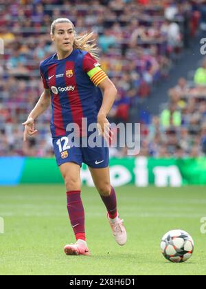 Bilbao, Spanien. Mai 2024. BILBAO, SPANIEN - 25. MAI: Während des UEFA Women's Champions League Finales zwischen dem FC Barcelona und Olympique Lyonnais im San Mames Stadium am 25. Mai 2024 in Bilbao, Spanien. (Foto von Leiting Gao/Orange Pictures) Credit: Orange Pics BV/Alamy Live News Stockfoto