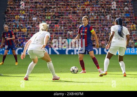 Bilbao, Spanien. Mai 2024. BILBAO, SPANIEN - 25. MAI: Während des UEFA Women's Champions League Finales zwischen dem FC Barcelona und Olympique Lyonnais im San Mames Stadium am 25. Mai 2024 in Bilbao, Spanien. (Foto von Leiting Gao/Orange Pictures) Credit: Orange Pics BV/Alamy Live News Stockfoto