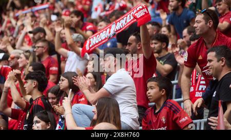 Pamplona, Spanien. Mai 2024. Sport. Fußball/Fußball. Abschied von Jagoba Arrasate als Trainer von Osasuna vor seinen Anhängern im El Sadar-Stadion nach sechs Saisons auf der Bank des Rojillo-Teams. Kredit: Inigo Alzugaray/Cordon Press Kredit: CORDON PRESS/Alamy Live News Stockfoto