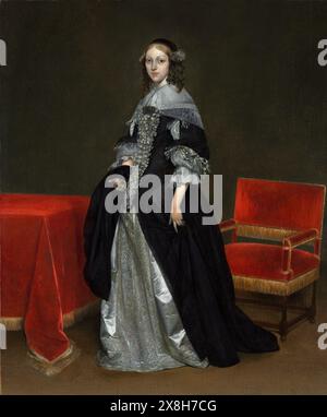 Porträt einer Frau. Gerard ter Borch. c. 1665. Stockfoto