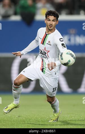 Leuven, Belgien. Mai 2024. Florian Miguel von OHL wurde am Samstag, den 25. Mai 2024, in Leuven während eines Fußballspiels zwischen Oud-Heverlee Leuven und KVC Westerlo, am 10. Tag (von 10), dem letzten Tag der Europa-Play-offs der 1. Liga der Jupiler Pro League 2023-2024 in der belgischen Meisterschaft, in Aktion dargestellt. BELGA FOTO BRUNO FAHY Credit: Belga News Agency/Alamy Live News Stockfoto