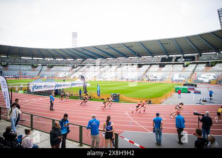 Brüssel, Belgien Mai 2024. Die IFAM Outdoor (World Athletics Continental Tour, Bronze Meeting, Samstag, 25. Mai 2024, in Brüssel. BELGA FOTO LUCIEN LAMBOTTE Credit: Belga Nachrichtenagentur/Alamy Live News Stockfoto