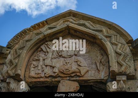 Areni, Armenien - 9. Mai 2024: Detail des Noravank-Klosters in Areni, Armenien. Stockfoto