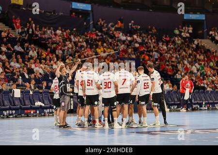 Hamburg, Hamburg, Deutschland. Mai 2024. Impressionen in einer Auszeit während des EHF Finals Männer 2024 Handball in Hamburg (Credit Image: © Mathias Schulz/ZUMA Press Wire) NUR REDAKTIONELLE VERWENDUNG! Nicht für kommerzielle ZWECKE! Stockfoto