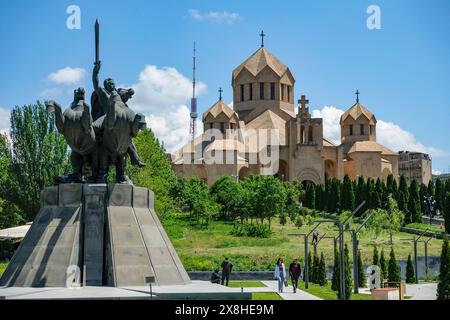 Jerewan, Armenien – 16. Mai 2024: Der Heilige Gregor die Illuminatorenkathedrale, auch bekannt als Jerewan-Kathedrale in Armenien. Stockfoto