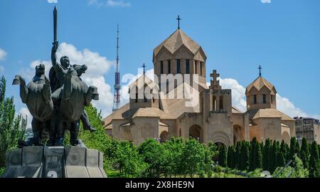 Jerewan, Armenien – 16. Mai 2024: Der Heilige Gregor die Illuminatorenkathedrale, auch bekannt als Jerewan-Kathedrale in Armenien. Stockfoto