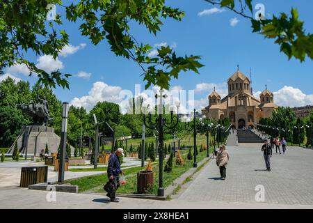 Jerewan, Armenien – 16. Mai 2024: Der Heilige Gregor die Illuminatorenkathedrale, auch bekannt als Jerewan-Kathedrale in Armenien. Stockfoto