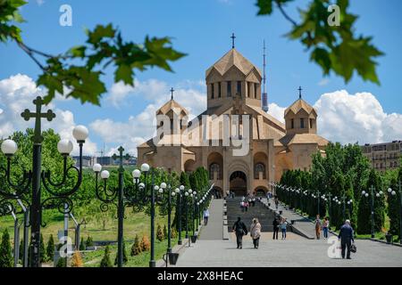 Jerewan, Armenien – 16. Mai 2024: Der Heilige Gregor die Illuminatorenkathedrale, auch bekannt als Jerewan-Kathedrale in Armenien. Stockfoto