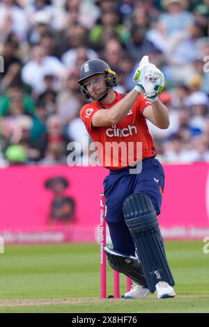 Edgbaston, Birmingham, Großbritannien. Mai 2024. 2. Mens Vitality T20 Cricket International, England gegen Pakistan; Jos Buttler aus England in Batting Action Credit: Action Plus Sports/Alamy Live News Stockfoto