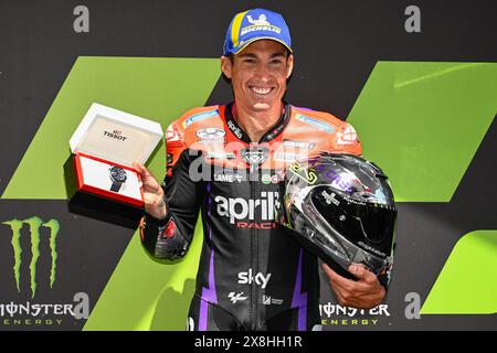 Barcelona, Spanien. Mai 2024. Qualifikation für den MotoGP Monster Energy Grand Prix von Catalunta auf dem Montmelo Barcelona-Catalunya Circuit, Barcelona, Spanien, 25. Mai 2024, Bild: Aleix Espargaro Clasificacion del Gran Premio Monster Energy de MotoGP de Catalunya en el Circuito de Montmelo Barcelona-Catalunya en Barcelona, España, 25 de Mayo de 2024 POOL/MotoGP.com/Cordon Pressebilder sind nur für redaktionelle Zwecke bestimmt. Obligatorischer Vermerk: © MotoGP.com Credit: CORDON PRESS/Alamy Live News Stockfoto