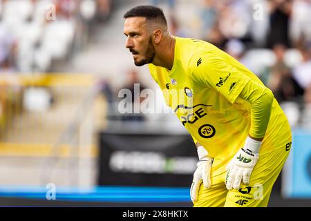 Lodz, Polen - 25. Mai 2024. Konrad Jalocha von Stal wurde während des Polnischen PKO Ekstraklasa League-Spiels zwischen LKS Lodz und Stal Mielec im Wladyslaw Krol Municipal Stadium gesehen. Quelle: Mikołaj Barbanell/Alamy Live News Stockfoto