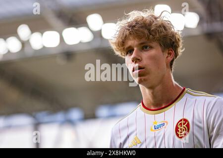 Lodz, Polen - 25. Mai 2024. Antoni Mlynarczyk von LKS wurde während des Polnischen PKO Ekstraklasa League-Spiels zwischen LKS Lodz und Stal Mielec im Stadtstadion Wladyslaw Krol gesehen. Quelle: Mikołaj Barbanell/Alamy Live News Stockfoto