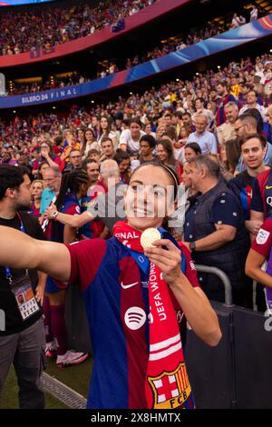 Bilbao, Spanien. Mai 2024. Bilbao, Spanien, 25. Mai 2024: Aitana Bonmati (14 Barcelona) während des UEFA Women's Champions League Final-Spiels zwischen dem FC Barcelona und Olympique Lyonnais im Estadio de San Mames in Bilbao, Spanien. (Pauline FIGUET/SPP) Credit: SPP Sport Press Photo. /Alamy Live News Stockfoto