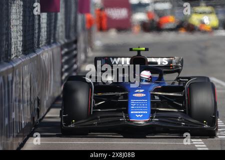 Monaco, Monaco. Mai 2024. Rennstrecke von Monaco #2 Logan Sargeant (usa) Williams Racing (gbr) Williams FW46 Mercedes, während des Formel-1-Grand Prix von Monaco 2024, 8. Runde der Formel-1-Weltmeisterschaft 2024 vom 20. Bis 23. Mai 2024 auf dem Monaco Circuit. (Philippe Nanchino/SPP) Credit: SPP Sport Press Photo. /Alamy Live News Stockfoto