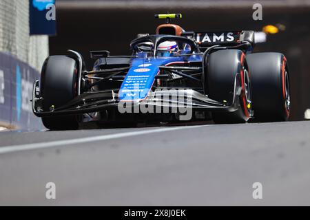 Monaco, Monaco. Mai 2024. Rennstrecke von Monaco #2 Logan Sargeant (usa) Williams Racing (gbr) Williams FW46 Mercedes, während des Formel-1-Grand Prix von Monaco 2024, 8. Runde der Formel-1-Weltmeisterschaft 2024 vom 20. Bis 23. Mai 2024 auf dem Monaco Circuit. (Philippe Nanchino/SPP) Credit: SPP Sport Press Photo. /Alamy Live News Stockfoto