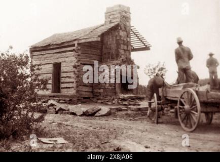 Sequoyahs Hütte in Sallisaw, Oklahoma. Stockfoto