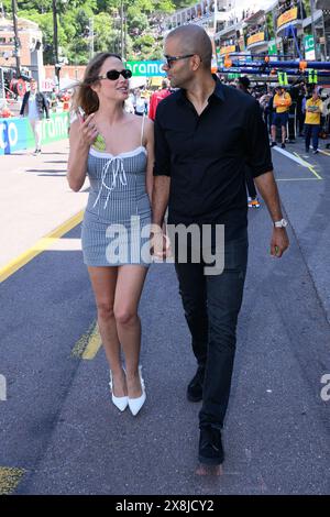 Monaco, Monaco. Mai 2024. Tony Parker und seine Freundin Agathe Teyssier nehmen am 25. Mai 2024 in Monaco an der Formel-1-Weltmeisterschaft 2024 in Montecarlo Teil. Foto: Laurent Zabulon/ABACAPRESS. COM Credit: Abaca Press/Alamy Live News Stockfoto