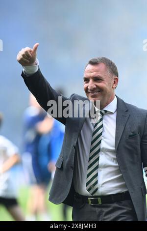 Hampden Park. Glasgow. Schottland, Großbritannien. Mai 2024. Celtic vs Rangers Scottish Cup Finale. Celtic Manager Brendan Rodgers Credit: eric mccowat/Alamy Live News Stockfoto