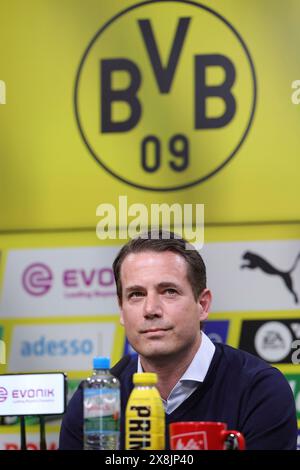 Dortmund, Deutschland. Mai 2024. firo: 15.05.2024, Fußball, 1.Liga, 1.Bundesliga, Saison 2023/2024, BVB, Borussia Dortmund, PK, Pressekonferenz, Präsentation von Lars Ricken, Lars Ricken, Managing Director Sport, Credit: dpa/Alamy Live News Stockfoto