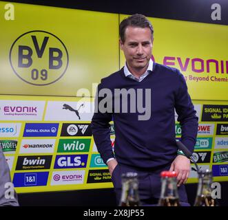 Dortmund, Deutschland. Mai 2024. firo: 15.05.2024, Fußball, 1.Liga, 1.Bundesliga, Saison 2023/2024, BVB, Borussia Dortmund, PK, Pressekonferenz, Präsentation von Lars Ricken, Lars Ricken, Managing Director Sport, Credit: dpa/Alamy Live News Stockfoto