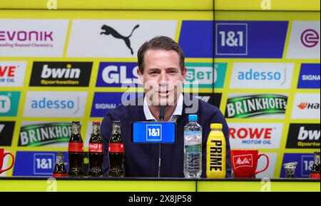 Dortmund, Deutschland. Mai 2024. firo: 15.05.2024, Fußball, 1.Liga, 1.Bundesliga, Saison 2023/2024, BVB, Borussia Dortmund, PK, Pressekonferenz, Präsentation von Lars Ricken, Lars Ricken, Managing Director Sport, Credit: dpa/Alamy Live News Stockfoto